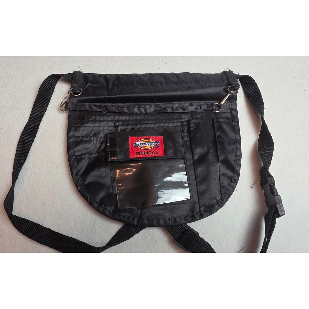 Dickies Medical Nurse Utility Belt Pouch Black Nylon Tool Organizer Waist Bag